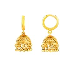 Gold indian jhumki for sale  Delivered anywhere in USA 