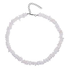 Women White Conch Clam Chips puka Shell Necklace Collar for sale  Delivered anywhere in UK