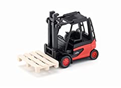 siku 1311, Forklift, Metal/Plastic, Red/Black, Incl. 1 pallet, Movable fork usato  Spedito ovunque in Italia 