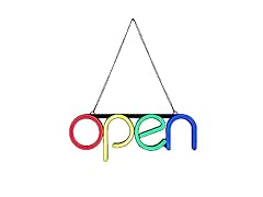 Multicolour open neon for sale  Delivered anywhere in Ireland