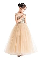 Ekidsbridal sequins shoulder for sale  Delivered anywhere in USA 