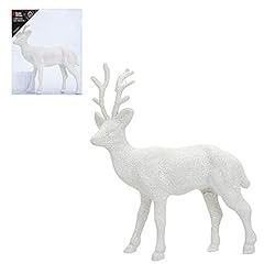 White glitter reindeer for sale  Delivered anywhere in UK