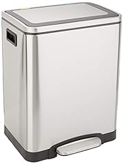 Amazon Basics 2x15L Dual Compartment Dustbin with Steel for sale  Delivered anywhere in Ireland