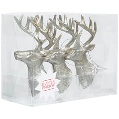 Silver deer ornaments for sale  Delivered anywhere in UK