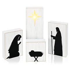 Qiksion wooden nativity for sale  Delivered anywhere in USA 
