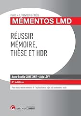 Réussir mémoire thèse d'occasion  Livré partout en France