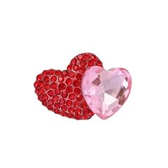 Rhinestone heart brooch for sale  Delivered anywhere in UK