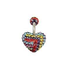 Multicoloured crystal heart for sale  Delivered anywhere in UK