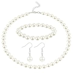 Pearl necklace earring for sale  Delivered anywhere in USA 