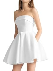 Strapless satin short for sale  Delivered anywhere in USA 