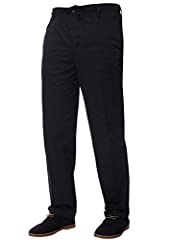BRAND KRUZE Mens Rugby Trousers Black Smart Elasticated for sale  Delivered anywhere in UK