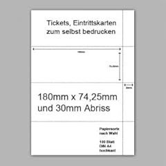 Eintrittskarten zum bedrucken gebraucht kaufen  Wird an jeden Ort in Deutschland