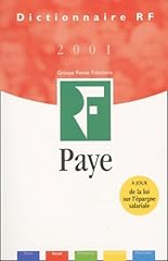 Dictionnaire paye 2001 d'occasion  Livré partout en France