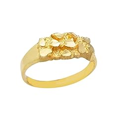 10k Yellow Gold Nugget Ring For Women Kids, used for sale  Delivered anywhere in USA 