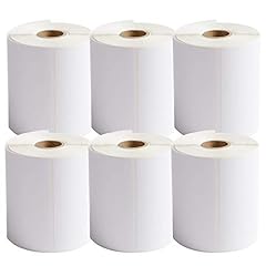 Used, Direct Thermal Labels 6 Rolls 1500 Labels Blank White for sale  Delivered anywhere in UK
