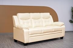 Cream bonded leather for sale  Delivered anywhere in UK