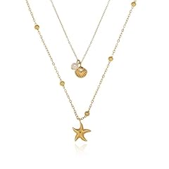 Gold starfish necklace for sale  Delivered anywhere in USA 