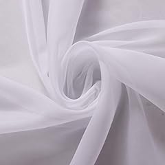 White plain voile for sale  Delivered anywhere in UK
