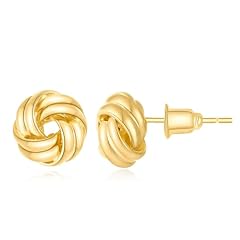 Gold knot earrings for sale  Delivered anywhere in USA 