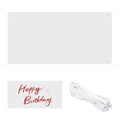 Omjmyy striscione bianco usato  Spedito ovunque in Italia 