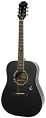 Epiphone DR-100 Dreadnaught Acoustic Guitar, Ebony for sale  Delivered anywhere in UK