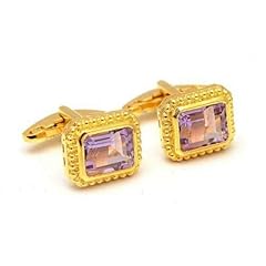 Gold amethyst cufflinks for sale  Delivered anywhere in UK
