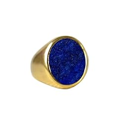 Lapis Lazuli Gemstone Ring, 925 Sterling Silver, Flat for sale  Delivered anywhere in USA 