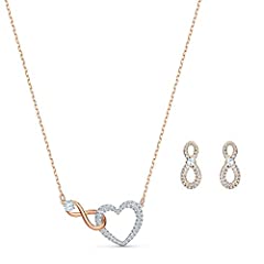 Swarovski Infinity set, Infinity and heart, White, for sale  Delivered anywhere in UK