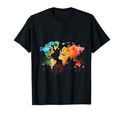 Map watercolor shirt for sale  Delivered anywhere in USA 