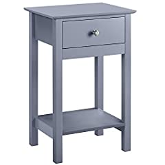 Yaheetech grey bedside for sale  Delivered anywhere in UK