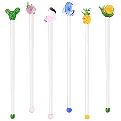 Pcs glass swizzle for sale  Delivered anywhere in USA 