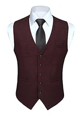 Hisdern burgundy waistcoats for sale  Delivered anywhere in UK