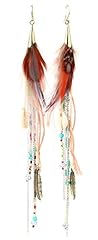 Bohemian feather dangle for sale  Delivered anywhere in USA 