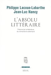 Absolu littéraire théorie d'occasion  Livré partout en France