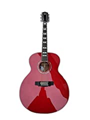 F512 Guitar 12 String Acoustic Electric Solid Guitar Guild Guitar Gloss Red Acoustic Guitar Suitable for Players at All Stages. SurongL (Color : Guitar, Size : 43 inches) for sale  Delivered anywhere in Canada
