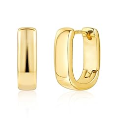 Gold hoops earrings for sale  Delivered anywhere in UK