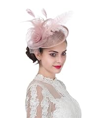Sinamay flower feather for sale  Delivered anywhere in UK