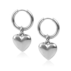 Heart dangle earrings for sale  Delivered anywhere in UK