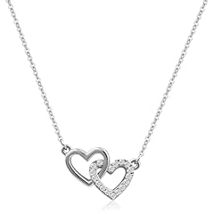 Double heart necklace for sale  Delivered anywhere in USA 