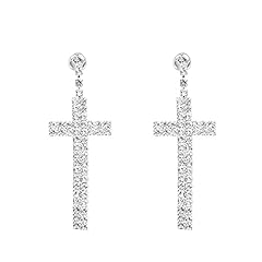 Rhinestone cross dangle for sale  Delivered anywhere in USA 