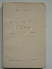 Stendhal revenait. eaux d'occasion  Livré partout en France