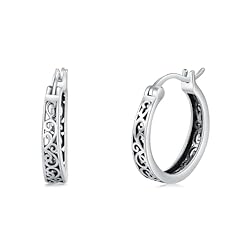 Filigree hoop earrings for sale  Delivered anywhere in USA 