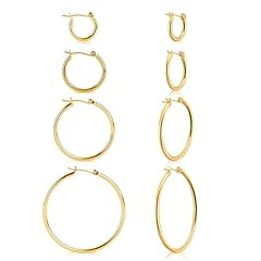 Gold hoop earrings for sale  Delivered anywhere in USA 