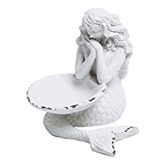 SOFFEE DESIGN Rustic White Jewelry Tray Mermaid Shell for sale  Delivered anywhere in USA 