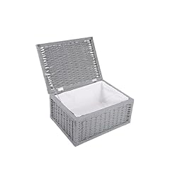 Grey wicker basket for sale  Delivered anywhere in UK