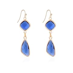 Sapphire earrings blue for sale  Delivered anywhere in UK