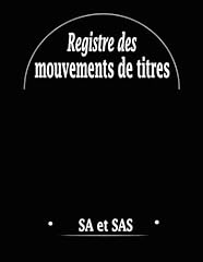 Registre mouvements titres d'occasion  Livré partout en France