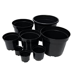 Black Plastic Plant Pot Flower Pots 0.5 1 2 3 4 5 7.5 for sale  Delivered anywhere in UK