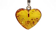 Amber heart pendant for sale  Delivered anywhere in UK