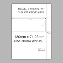 Eintrittskarten zum bedrucken gebraucht kaufen  Wird an jeden Ort in Deutschland